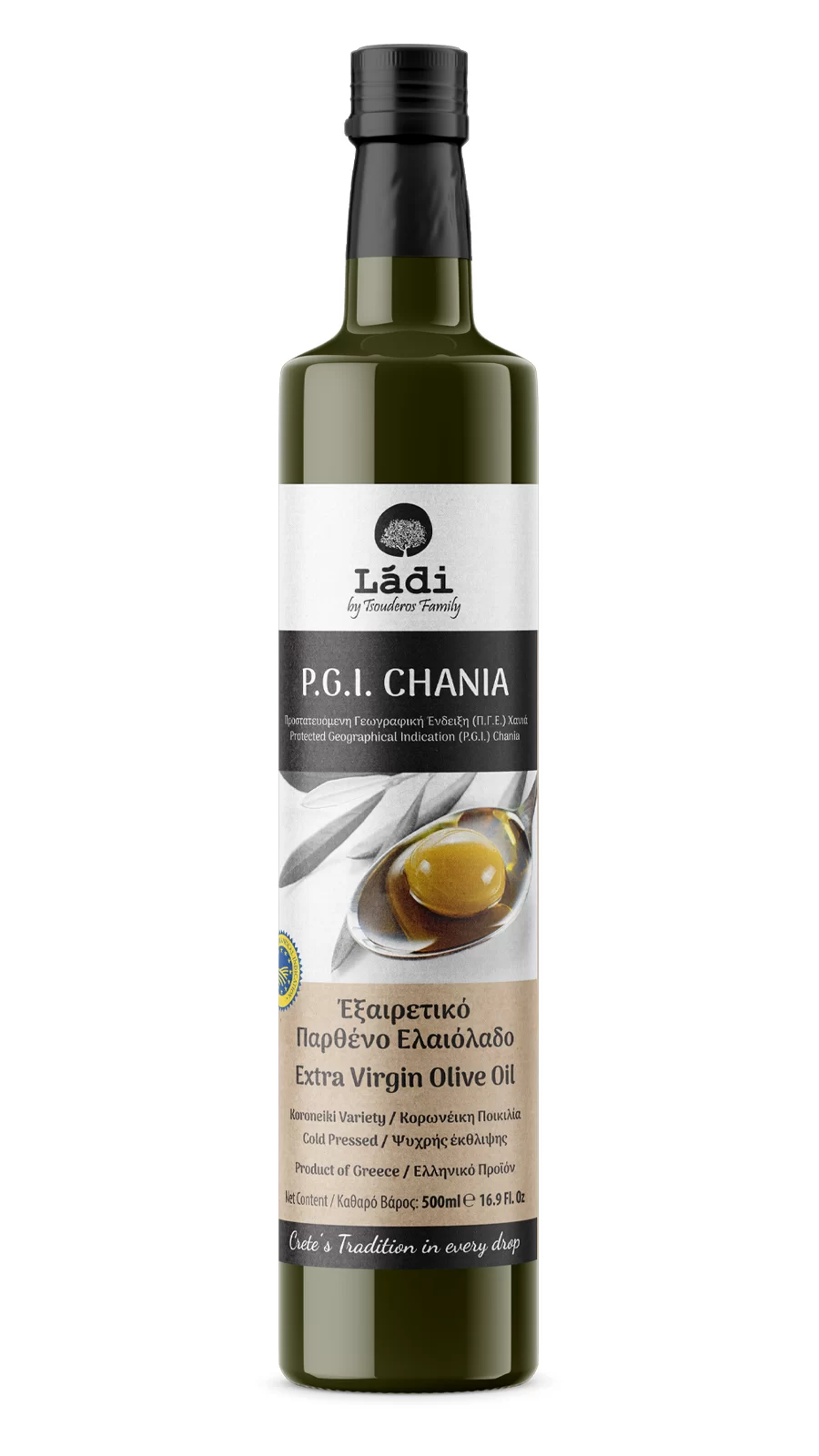 PGI CHANIA - 500 ml - Extra Virgin Olive Oil - Ladi Tsouderos